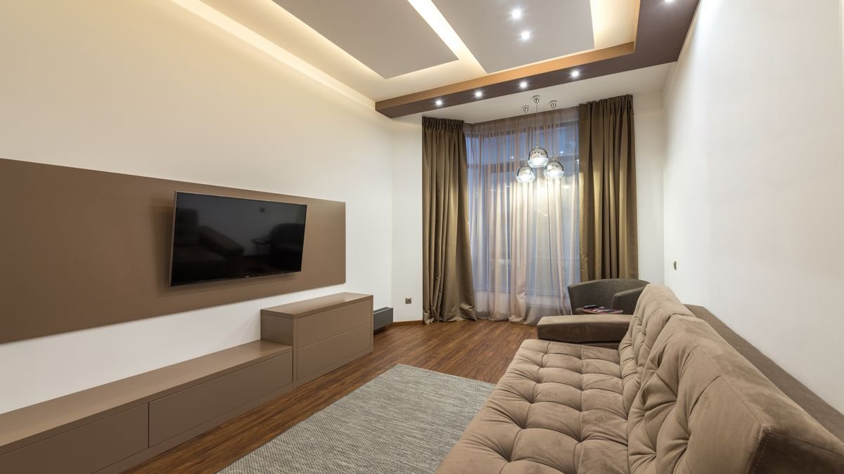 Fernsehinstallation in einem Wohnzimmer